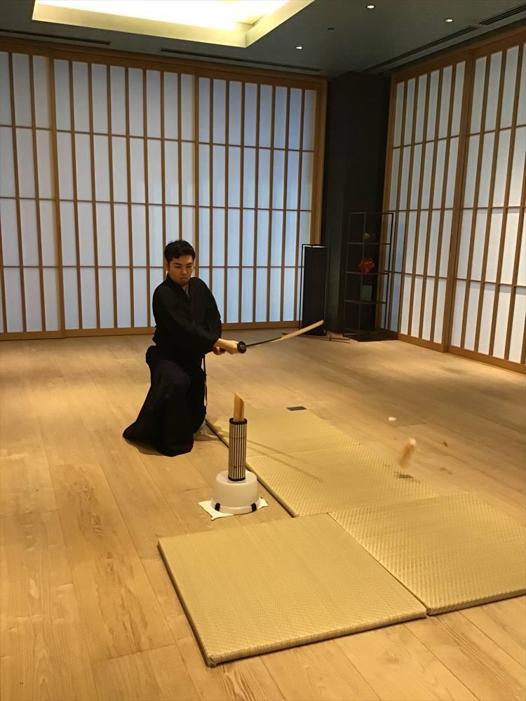 本日の集大成、試斬麩を斬る