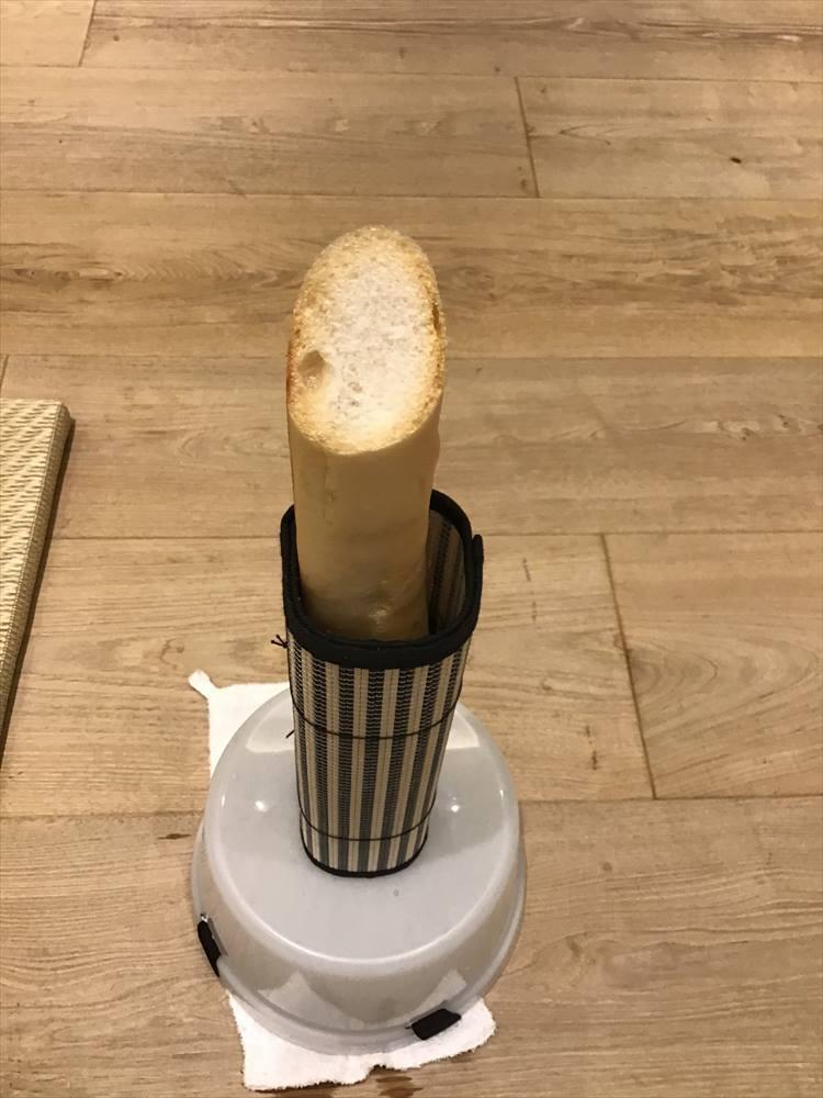 残っているほうは斜めに切れていてまあまあの出来