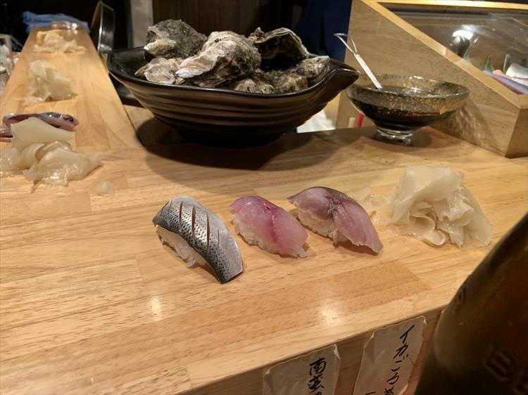 まずは青物3点をオーダー