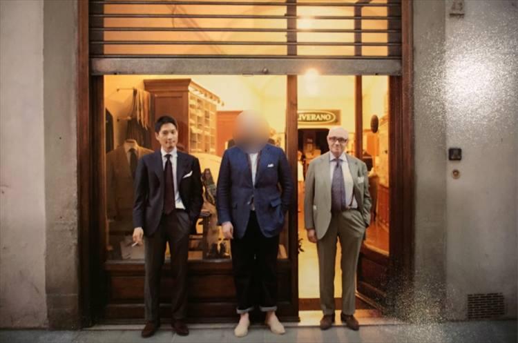 大崎貴弘(おおさきたかひろ)さん/リヴェラーノ&リヴェラーノ ショップマネージャーと右端がアントニオ・リヴェラーノさん
