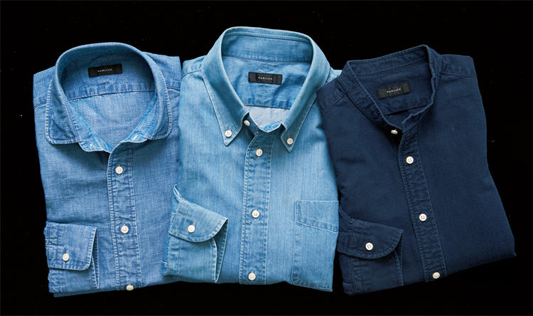 R & BLUESのインディゴシャツ