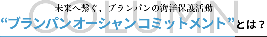 COLUMN 未来へ繋ぐ、ブランパンの海洋保護活動 “ブランパン オーシャン コミットメント”とは？