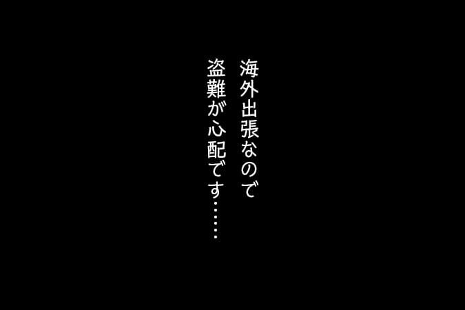 海外出張なので盗難が心配です……