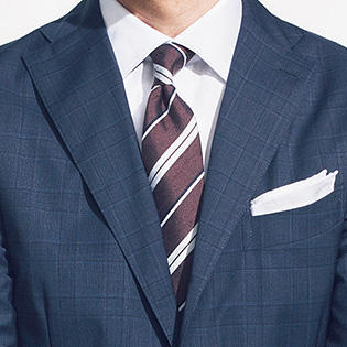 【1分で出来るスーツのお洒落】「グレンチェック」のスーツ、こんなトーンなら仕事でも派手すぎない