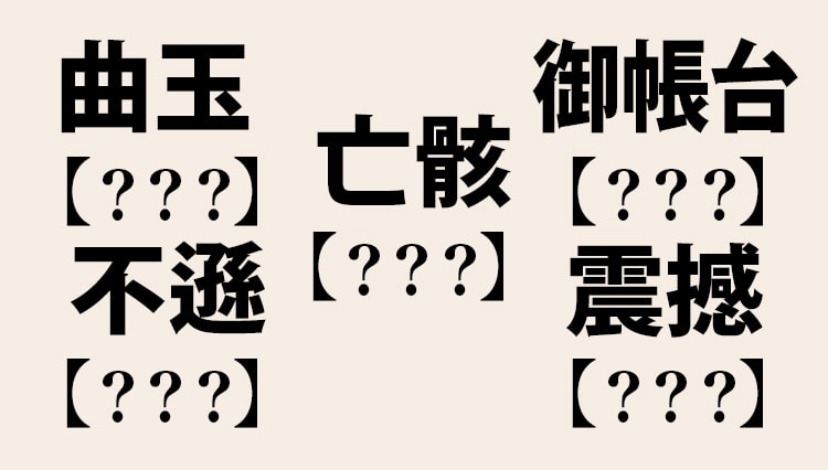 【ノーヒント】すべて読めたら自慢していい難読漢字・全8問