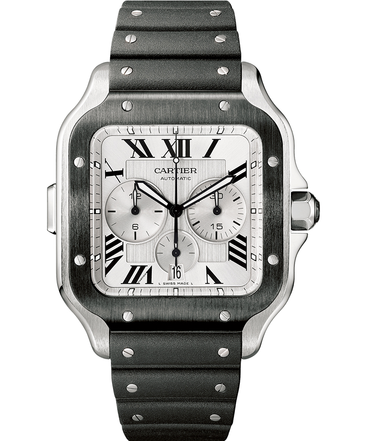 <p><b>CARTIER</b>　カルティエ<br />
<b>サントス ドゥ カルティエ クロノグラフ</b><br />
<font color=