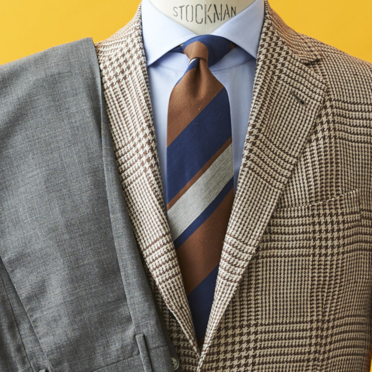 柄ジャケットが簡単にキマる2配色は？【1分で出来るスーツのお洒落】