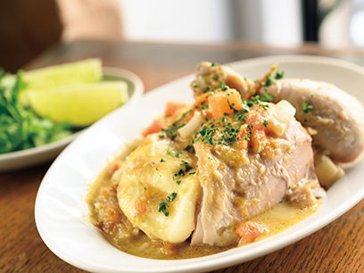 とろ〜り丸ごとチキンのグリーンカレー