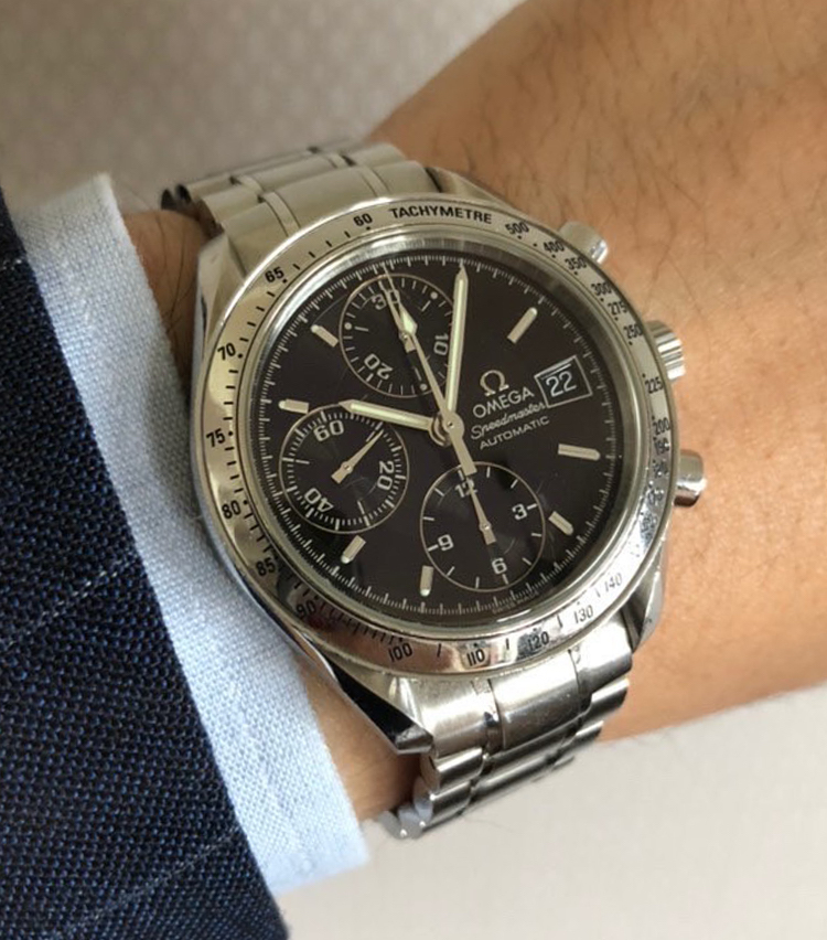 <p><strong>SHIPS 福岡店 スタッフ　楠本哲也さんの愛用時計<br />
オメガ／Speedmaster</strong></p>
