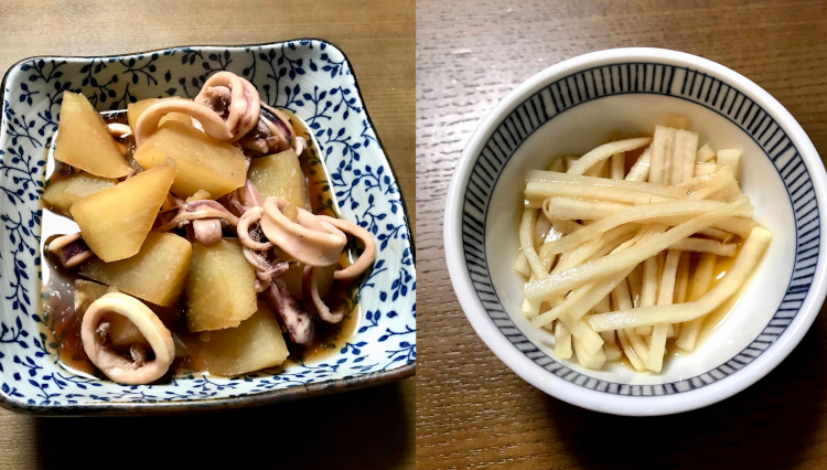 イカ大根＆大根の皮の漬物