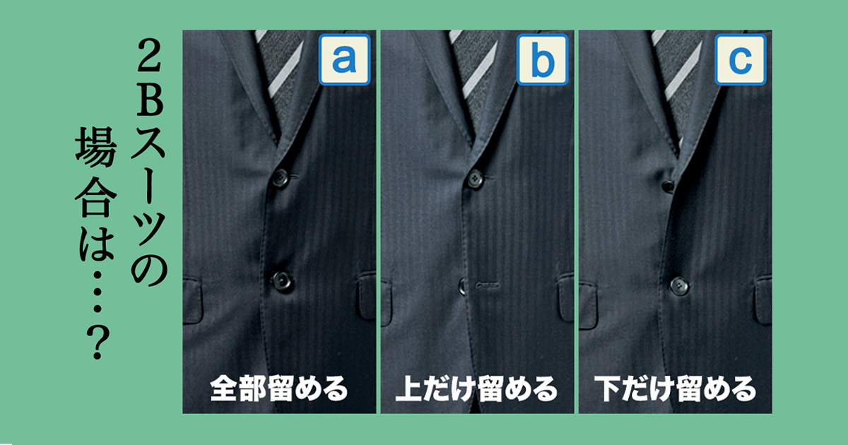 ジャケットのボタン 正しく留めていますか Men S Ex Online
