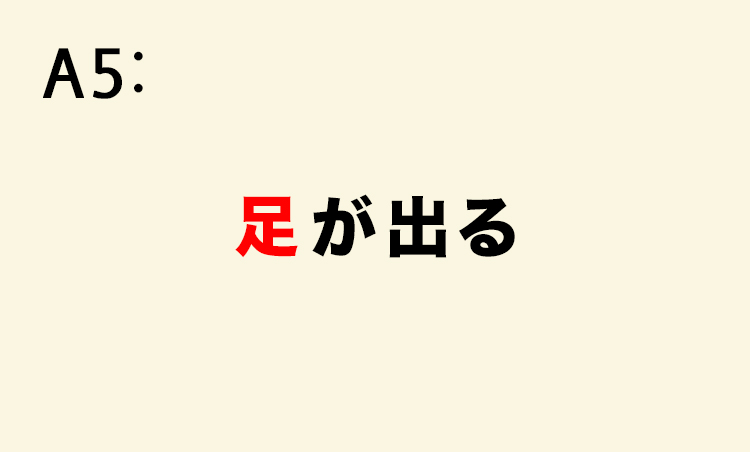 <p>【用例】あのプロジェクトは想定外のコストで足が出てしまった。</p>
