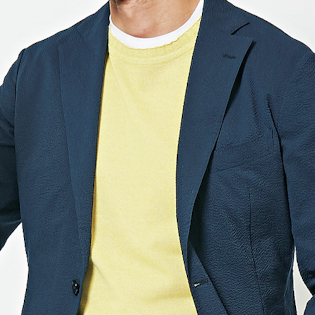 「ジャケット×白T」マンネリ打破のコツは？【1分で出来る胸元お洒落】