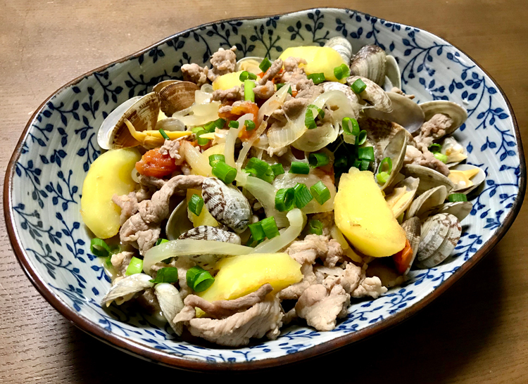 アサリと豚肉のポルトガル風炒め煮