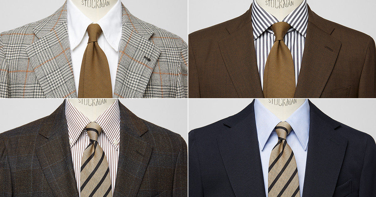 シンプルなアースカラーのネクタイでスーツ姿をアップデート！ | MEN'S