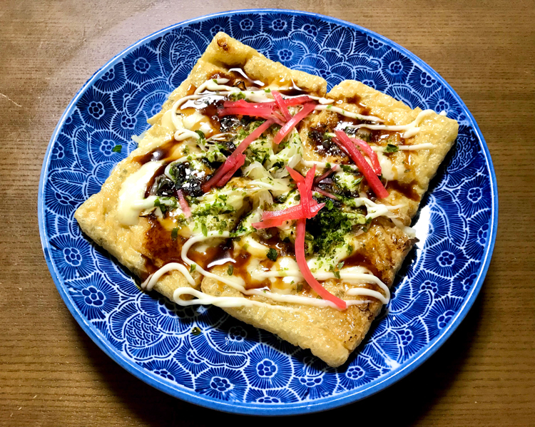 油揚げのお好み焼き風