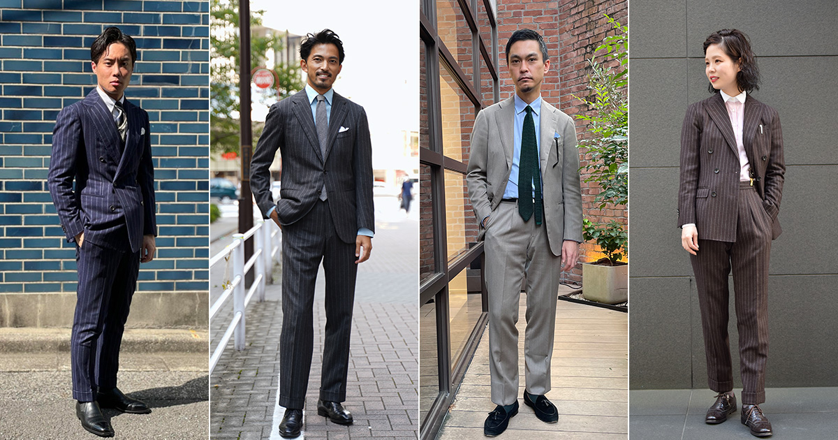 Suits You! of the month】スーツをカッコよく着こなす男女のスナップ