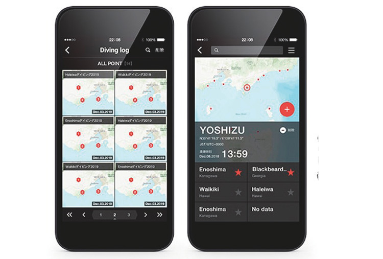 「アンダー10万円」ダイバーズ_スマホとの連携でダイビングログも表示