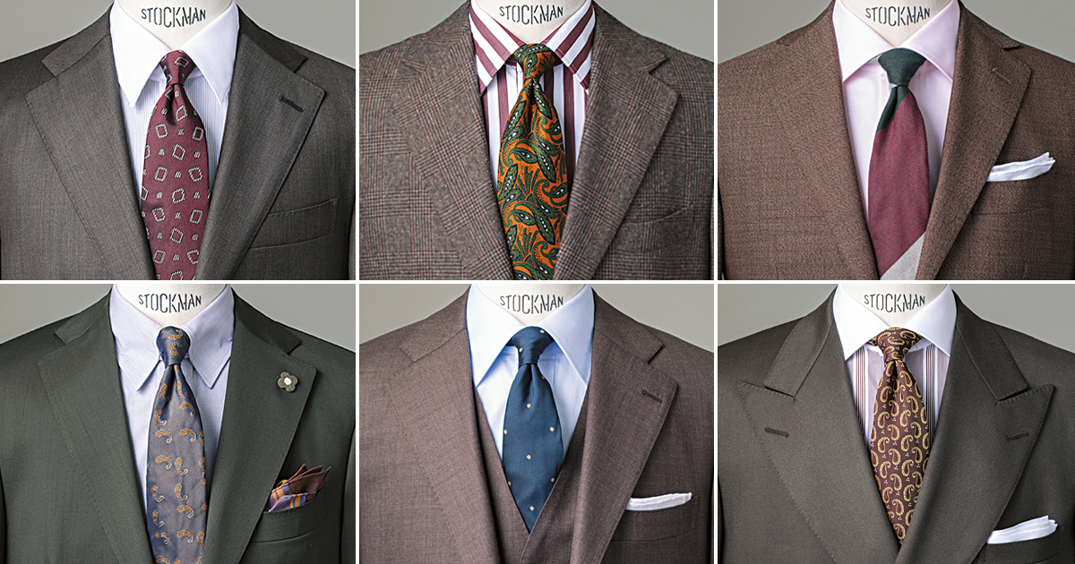 ブラウンやグリーン系スーツのお洒落な着こなし方を人気ショップ10店で