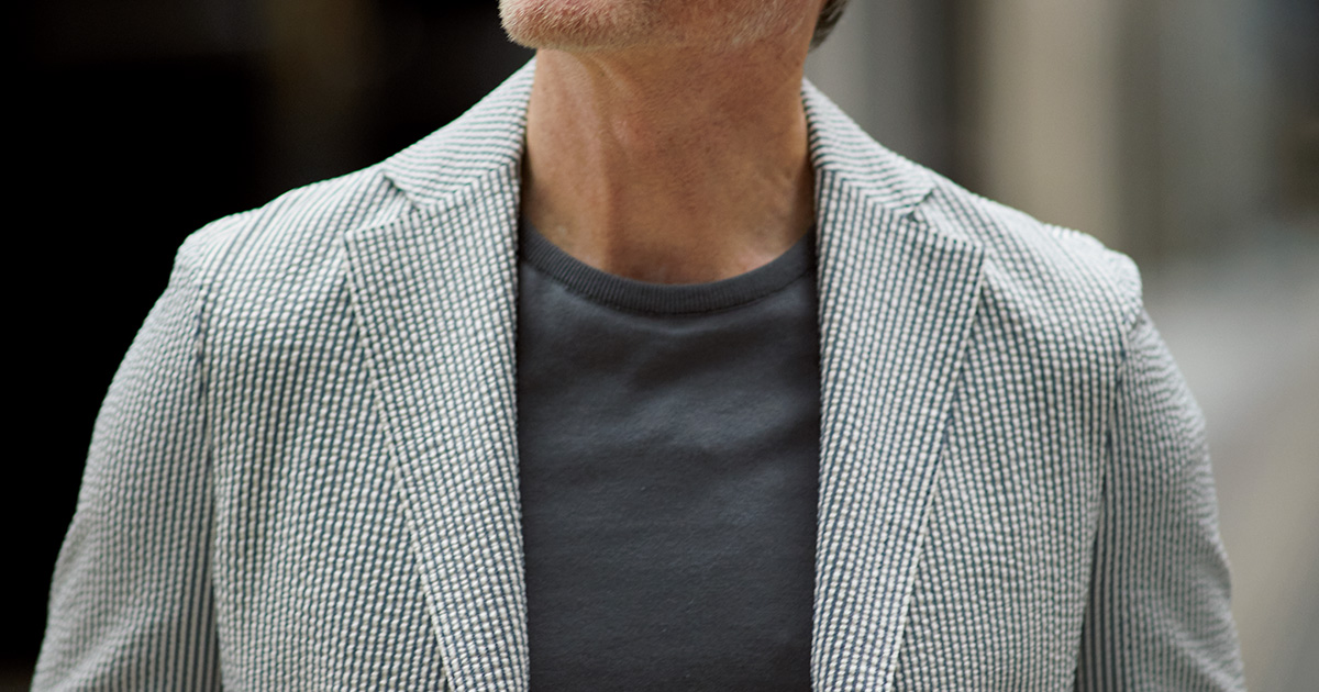 近年モデル　LATORRE シアサッカー 春 夏 高級 サマージャケット 近年モデル LATORRE シアサッカー 春 夏 高級 サマージャケット