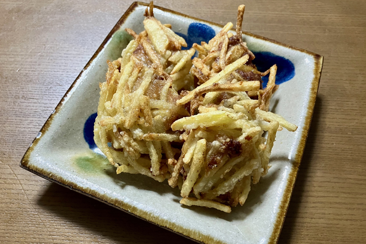 豚こま肉のみのむし揚げ