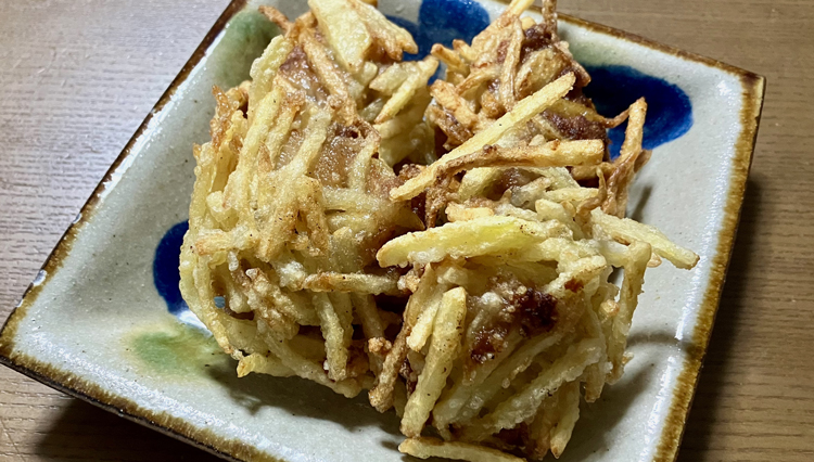 ビールがすすむカリカリ食感おつまみ「豚こま肉みのむし揚げ」