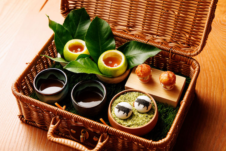 エネコシェフ名物のピクニックバスケットの前菜