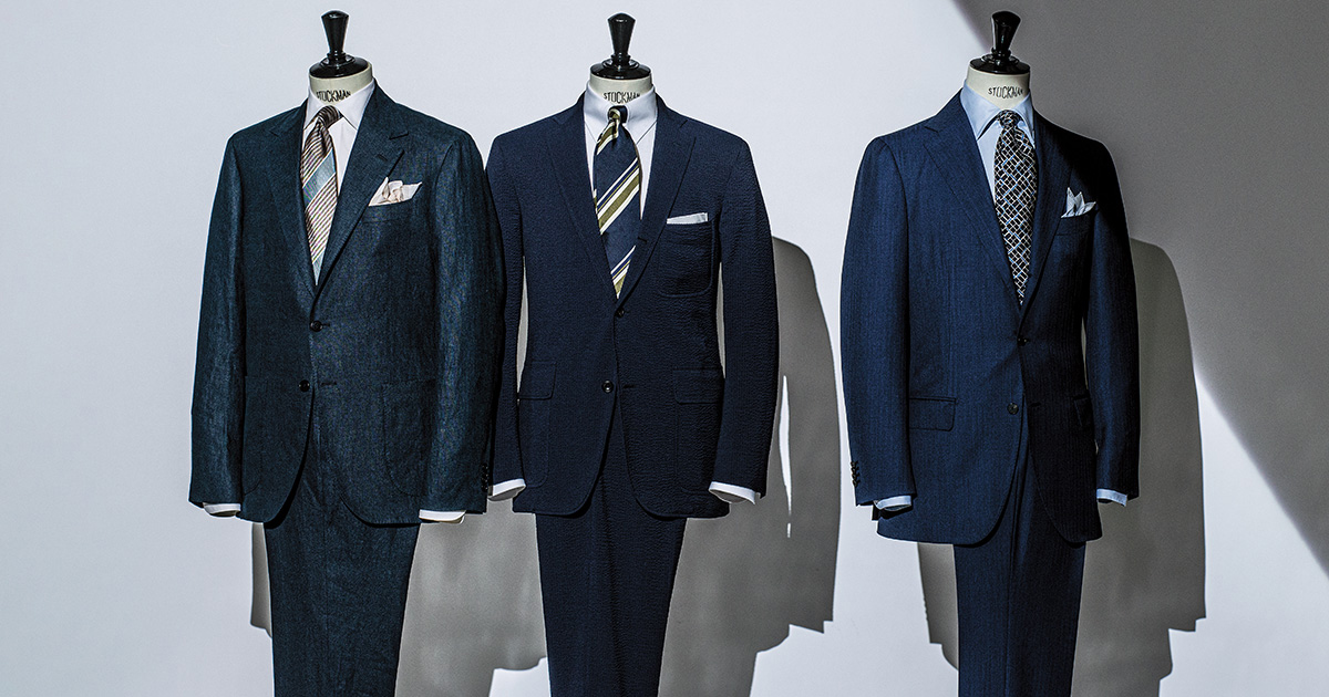 THE SUIT COMPANY シアサッカースーツ 175cm-4Drop L