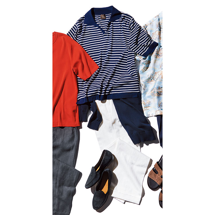 Short Sleeve × Linen Trousers Style 02