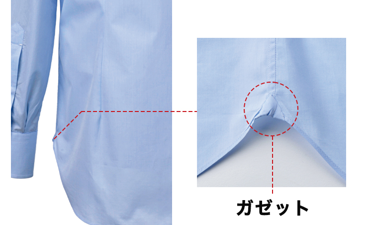 <p><strong><big>ガゼット</big></strong></p>
<p>裾脇の縫い目の補強パーツ。ロゴが入ることも多い。</p>
