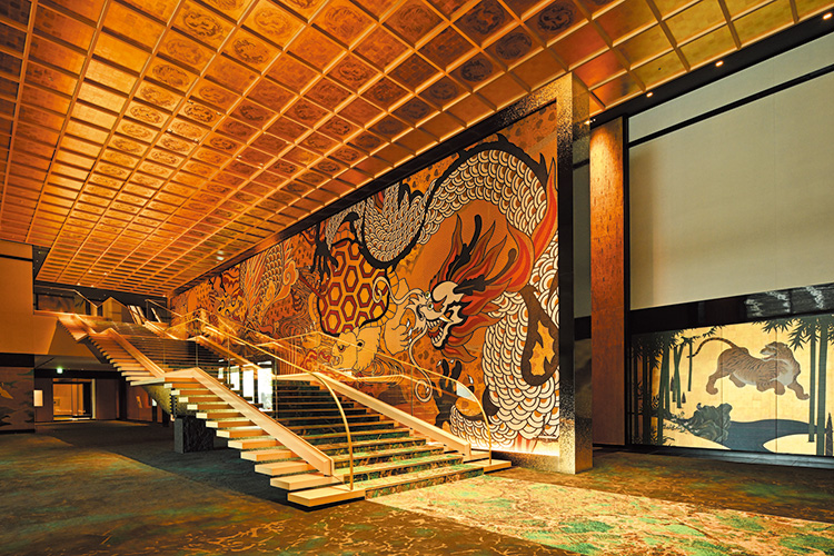 麟鳳亀龍図と竹林虎図