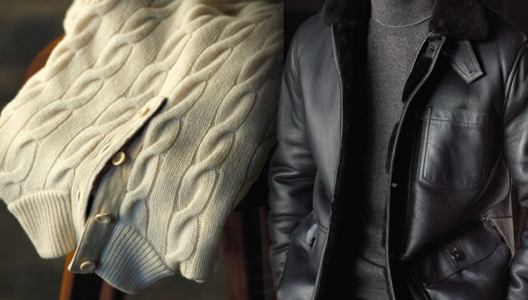 レザーとカシミア