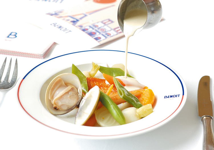 高知県宿毛産ハタとハマグリ貝のショードレ