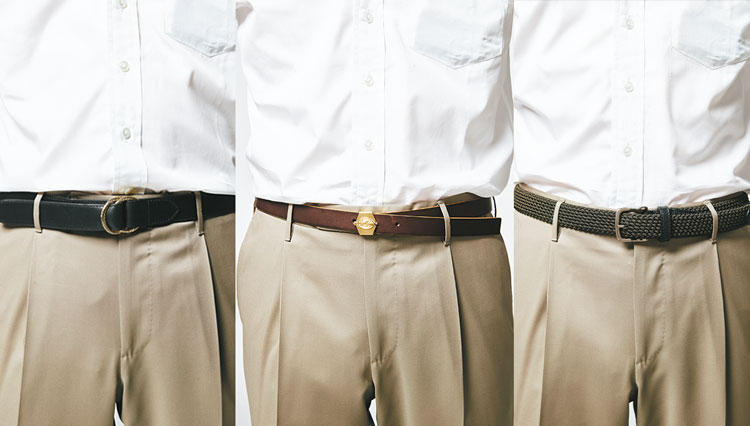 ノージャケットで過ごす時期こそ、軽装の画竜点睛・ベルトにこだわる