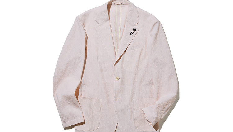 夏にも着たい〈ラルディーニ〉のストレッチ性を備えたシアサッカージャケット