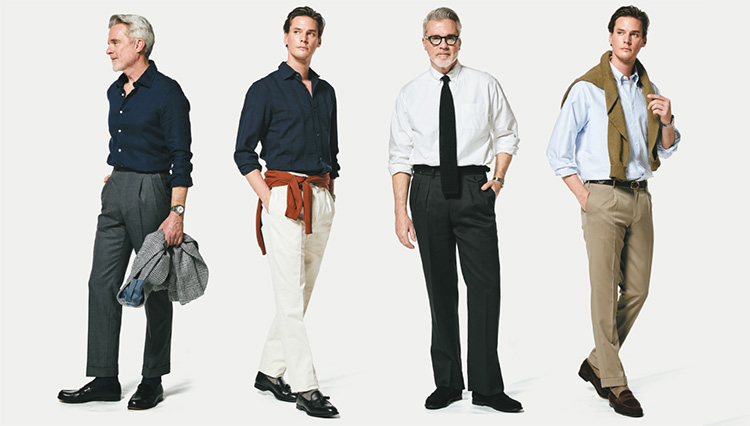 シャツ一枚でも品格維持。 “具体策は「モーダな紺」と「トラッドなBD」”