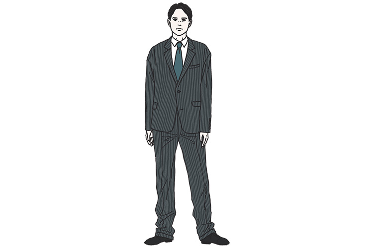 サイズが合っていないスーツ